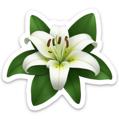 Lily flower sticker