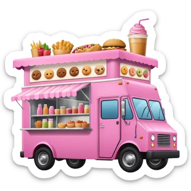 Festival Food Truck pink sticker