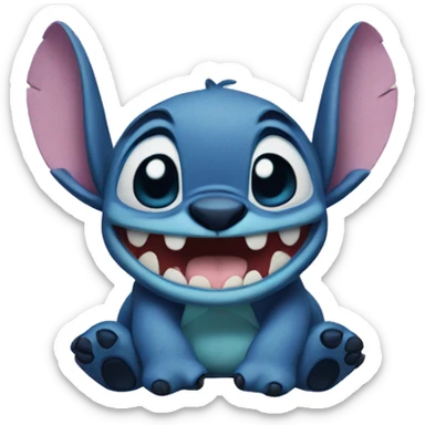 Stitch enojado sticker