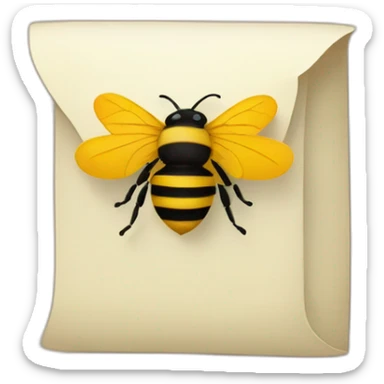 The letter "B" in bold with a bee next to it sticker