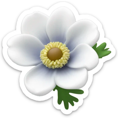 White anemone  sticker