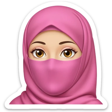 pink niqab sticker
