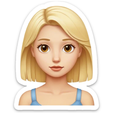 blond girl, no, dont do this sticker