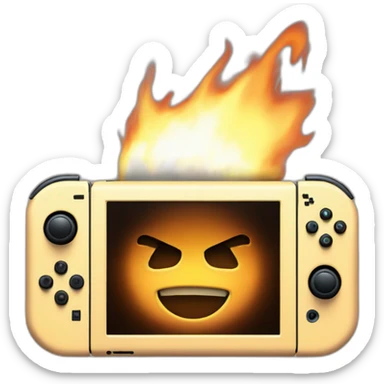 Nintendo Switch which burns sticker