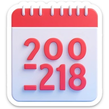 calendar icon 3D emoji style sticker
