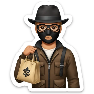un bandit avec un sac de butin version GTA V sticker