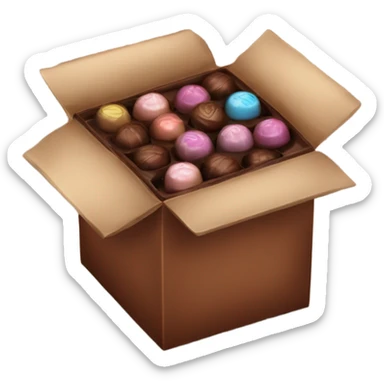 box of chocolate bonbons sticker