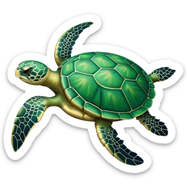 a sea turtle  sticker