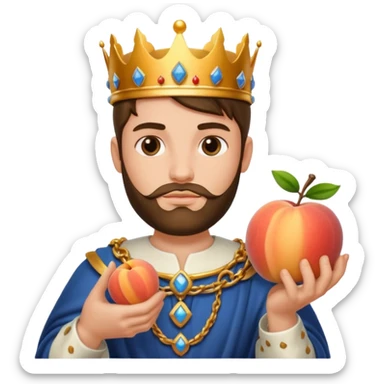 handsome king and peach sticker