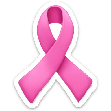 Pink cancer awareness ribbon sticker