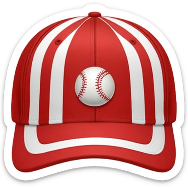 striped Baseball Cap sticker
