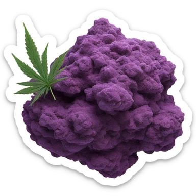 Red and purple cbd nug sticker