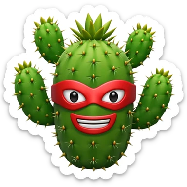 Luchador cactus sticker