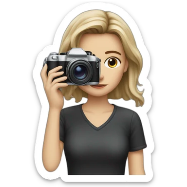 Chiara facchetti sad with a camera  sticker