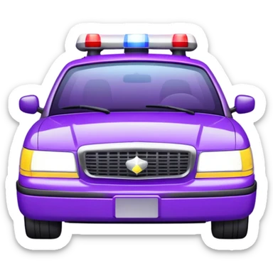 purple police car light sticker