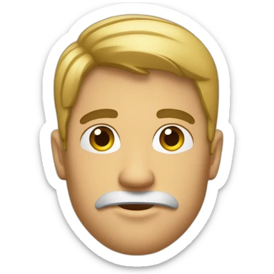 Homme qui tape avec son foit sur le côté de son visage sticker