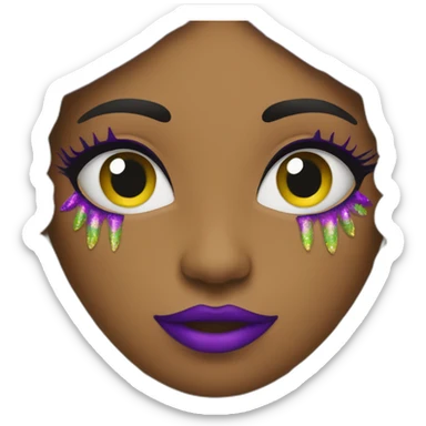 Mardi gras girl sticker