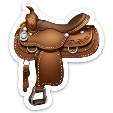 Western saddle sticker