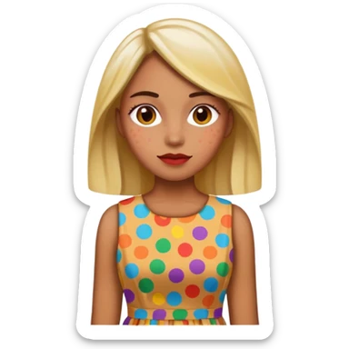 spotted dress sticker