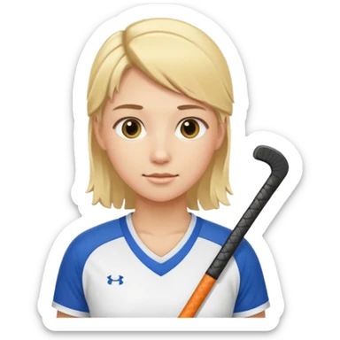 feild hockey player blond cute sticker