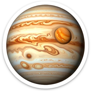 realistic jupiter planet sticker