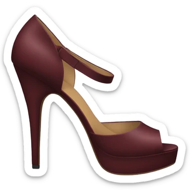 burgundy heels sticker