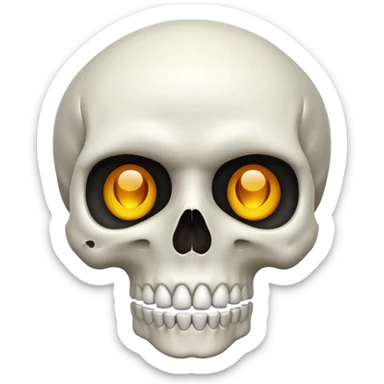 Skull mewing sticker