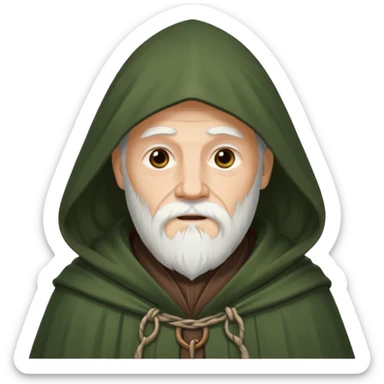 old druid with long beard sticker