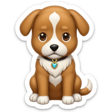 Um cachorro caramelo vestindo um terno sticker