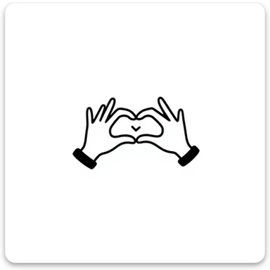 hands in the shape of the letter Z sticker