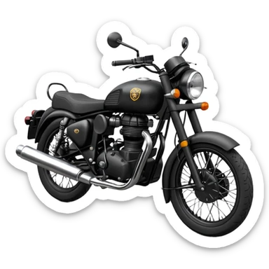 Black royal Enfield sticker
