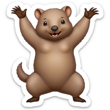 Wombat dancing sticker