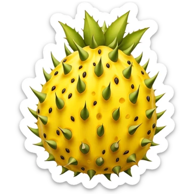 yellow pitahaya fruit cut  sticker