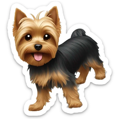 Yorkie surfing  sticker