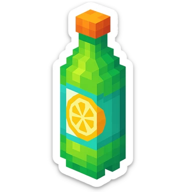 Borjomi lemonade bottle with a lemon slice on the label sticker