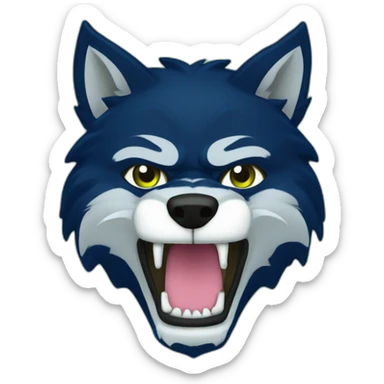 Werwolf in a seattle seahawks shirt sticker
