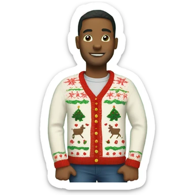 Ugly Christmas sweater sticker