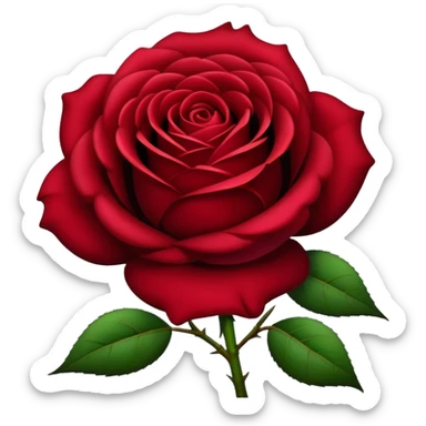 Dark red rose sticker
