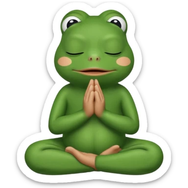 Pepe the frog praying sticker