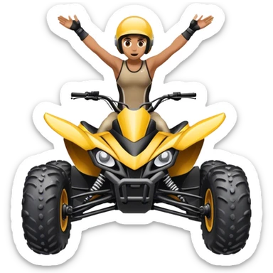 human jump on atv quad banshee front sticker