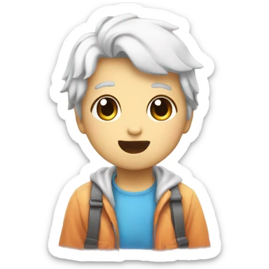 i need some image of cutie FISH mascot like a person. Please make it. sticker