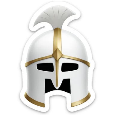 white knight helmet sticker