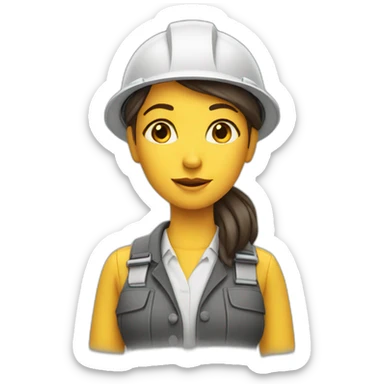 Girl architect sticker