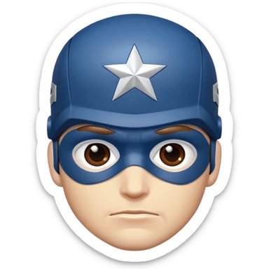 captain america head shot sticker