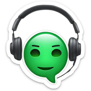 WHATSAPP ICON BUT WITH HEADPHONES (WHATSAPP ASSISTANT) sticker