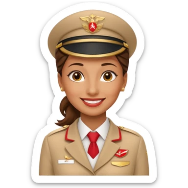 Stewardess Emirates  sticker