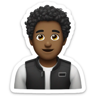 Sigma boi fluffy hair sticker