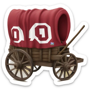 oklahoma sooners covered wagon sticker