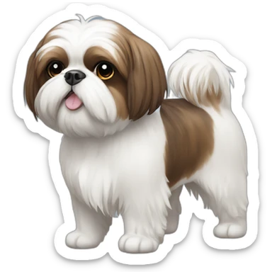 shih-tzu-white-brown sticker