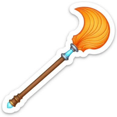 magic wand with orange magic wave sticker